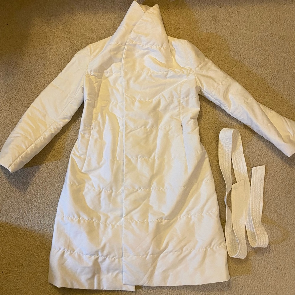 White “light fill” puffer jacket. White jacket